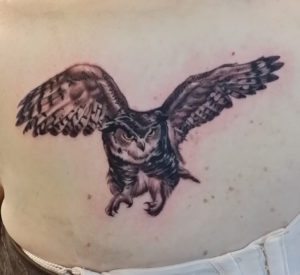 Birds Black & Grey Owl Realistic/Realism Tattoo