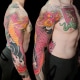 Arm Dragons Japanese Sleeve Tattoo