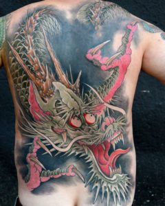 Backpiece Dragons Japanese Tattoo