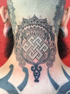 Black & Grey Blackwork Dotwork Religious/Spiritual Tattoo