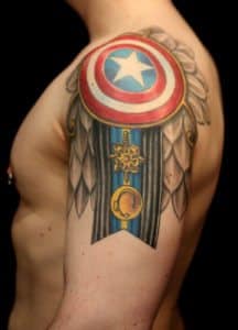 Patriotic Shoulder Tattoo