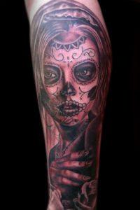 Catrina/Day of the Dead Dark/Horror Realistic/Realism Skull Tattoo