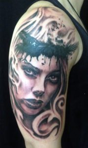 Dark/Horror Portraits Realistic/Realism Woman Tattoo
