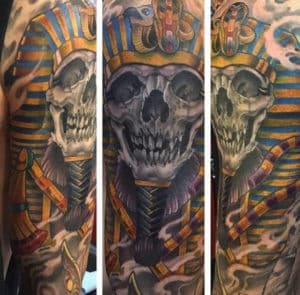 Dark/Horror Mythology Neo-Traditional Religious/Spiritual Skull Tattoo
