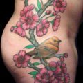 Birds Flowers Tattoo
