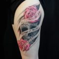 Catrina/Day of the Dead Flowers Tattoo