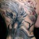 Backpiece Birds Black & Grey Japanese Mythology Tattoo