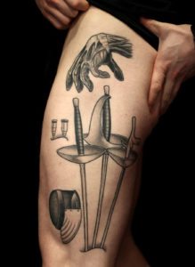 Black & Grey Leg Realistic/Realism Tattoo