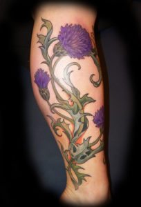 Flowers Leg Tattoo