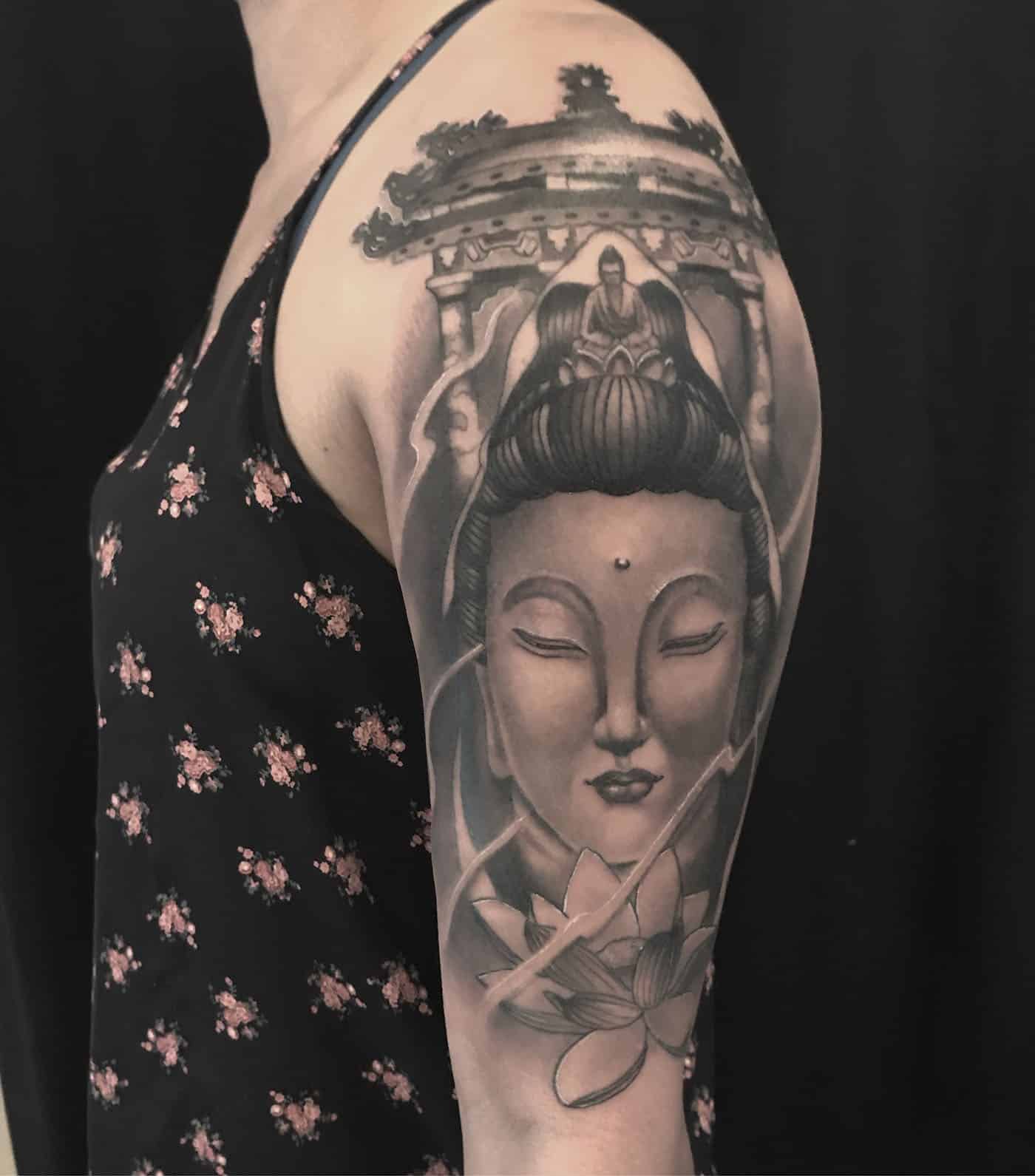 Arm Black & Grey Realistic/Realism Religious/Spiritual Tattoo - Slave to  the Needle