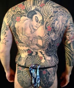 Backpiece Japanese snake Tattoo