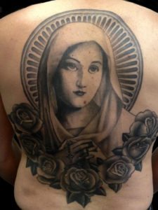 Black & Grey Realistic/Realism Religious/Spiritual Woman Tattoo