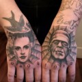 Black & Grey Dark/Horror Hand Pop culture Portraits Tattoo