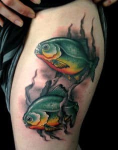 Animals Leg Tattoo