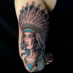 Arm Girl Head Traditional/Americana Tattoo