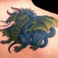 Animals Dragons Mythology Shoulder Tattoo