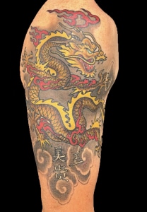 Arm Dragons Japanese Tattoo