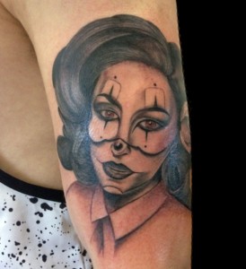Arm Black & Grey Girl Head Realistic/Realism Tattoo