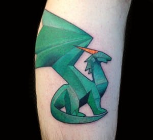 Animals Dragons Leg Tattoo