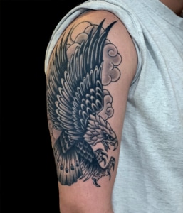 Arm Birds Black & Grey Hawks/Eagles Traditional/Americana Tattoo - Slave to  the Needle