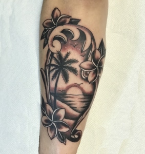 Arm Black & Grey Flowers Nature/Landscape Traditional/Americana Tattoo