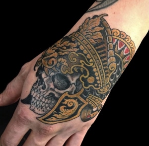 Hand Skull Traditional/Americana Tattoo