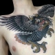 Animals Birds Blackwork Chest Girl Head Traditional/Americana Woman Tattoo
