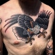 Animals Birds Chest Hawks/Eagles Traditional/Americana Tattoo