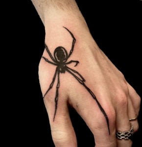 Blackwork Hand Tattoo