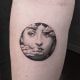 Arm Black & Grey Dotwork Girl Head Woman Tattoo
