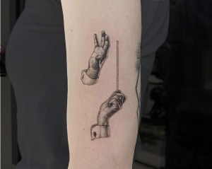 Arm Black & Grey Dotwork Realistic/Realism Tattoo