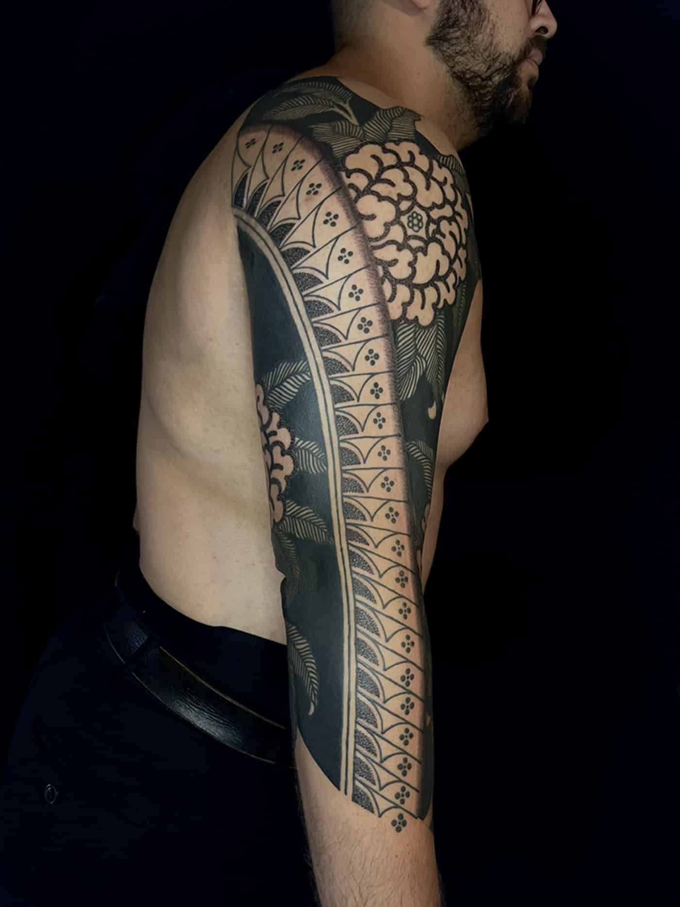 Arm Blackwork Geometric/Mandala Tattoo - Slave to the Needle