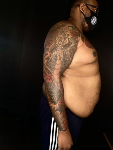 Arm Black & Grey Dragons Japanese Sleeve Tattoo