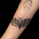 Animals Arm Black & Grey Butterfly Tattoo